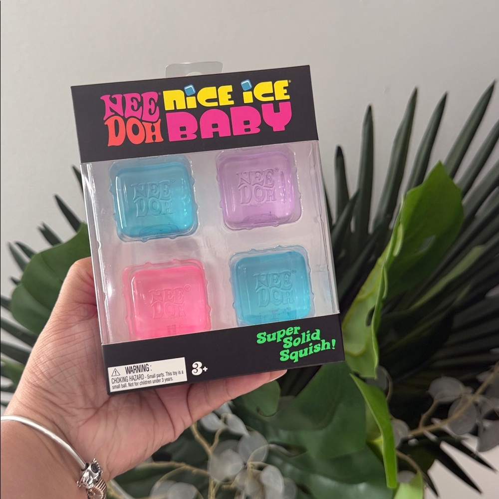 Nee Doh Nice Ice Baby Squishy Toy Set - Purple, Blue, Pink